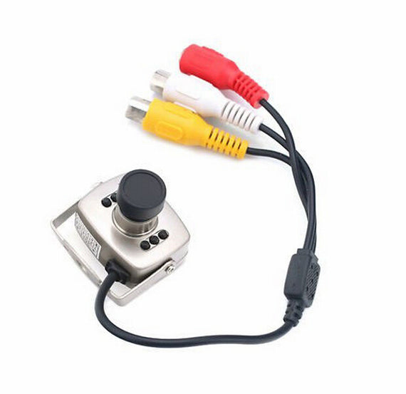 Mini Wired Audio Mic CCTV Camera Security Night Vision